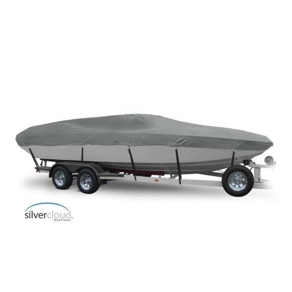 Eevelle Boat Cover DAY CRUISER Inboard Fits 21ft 6in L up to 96in W Silver SCDAYC2196-SLR - main